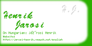henrik jarosi business card